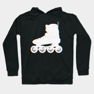 Rollerbla glitch design - Dynamic rollerblade and Inline skate Hoodie